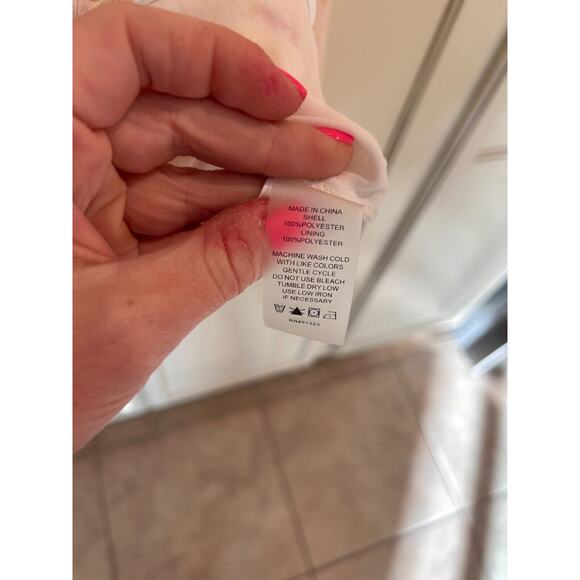 Vince Camuto V-Neck Balloon Sleeves Tie Dye Metallic Lining Top, Yellow S NWT - Picture 9 of 9